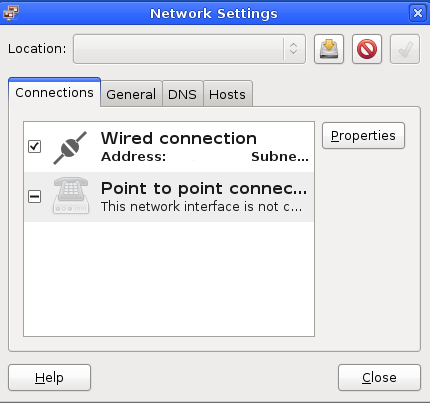 FIG.1 The main network settings dialog box