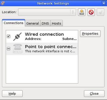 FIG.1 The main network settings dialog box